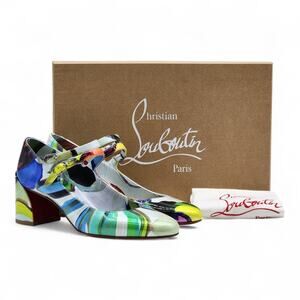 Christian Louboutin Miss Jane Leather Pumps Multicolor EU 37 US 6.5 - New $945